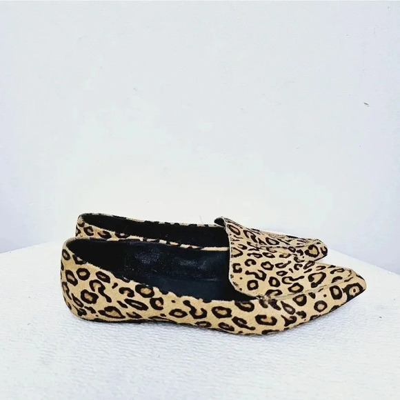 Jeffry Campbell vionnet leopard print pony hair pointed toe flats size 40 - Picture 5 of 14